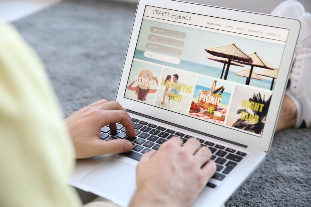 Planning Dream Vacation on a Laptop Computer