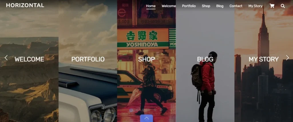 Horizontal Scrolling WordPress Themes